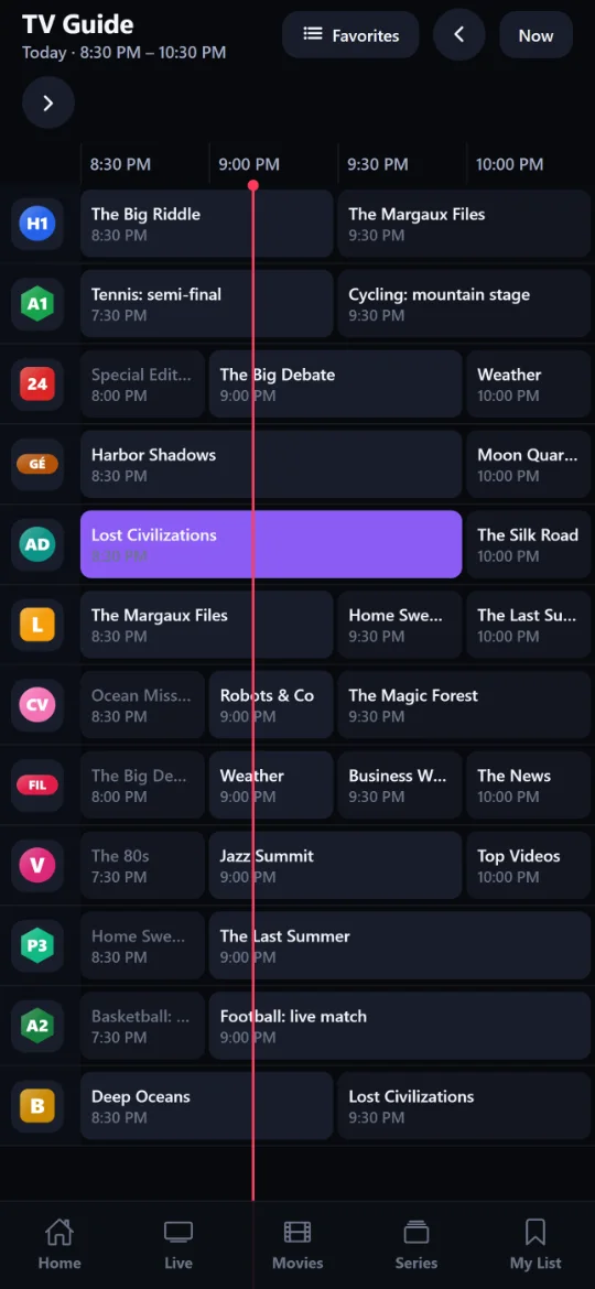Grid TV guide